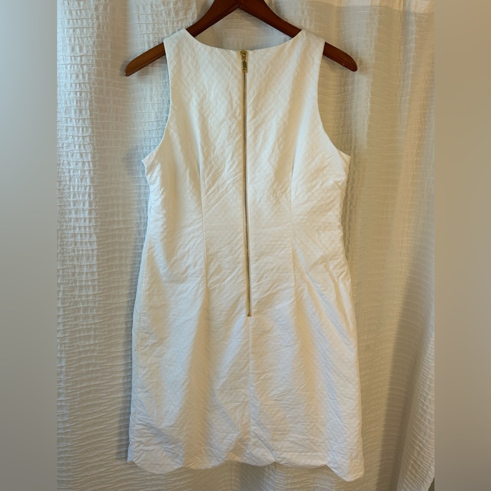 NWT Southern Tide White Sleeveless Scallop-Hem Dress - Picture 5 of 9